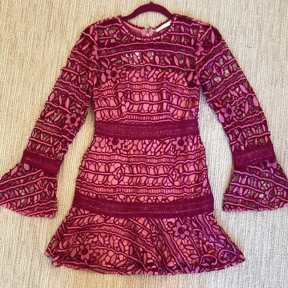 La Maison Talulah Pink Lace Formal Dress - Picture 4 of 8